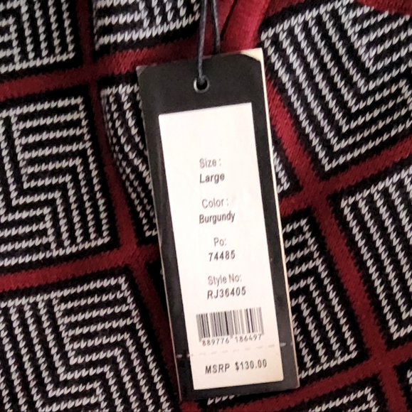 Romeo+Juliet Couture Burgundy Designer Mock Neck Sleeveless Midi Sweater Dress - Picture 12 of 13